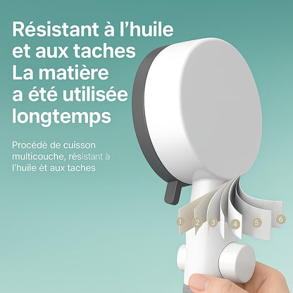 Pommeau de douche anti calcaire blanc résistant aux huiles et taches