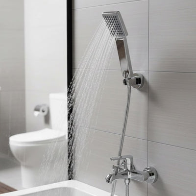 Pommeau de douche blanc salle de bain blanche douche pluie siege toilette