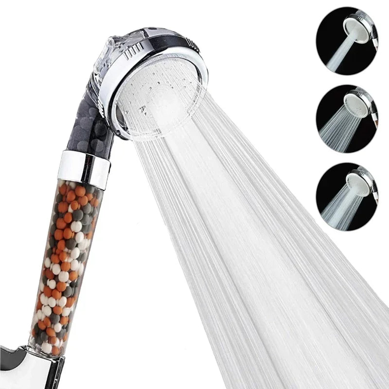  Pommeau de douche filtrant , trois modes , jet eau, pluie 