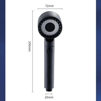 dimensions Pommeau de douche haute pression noir