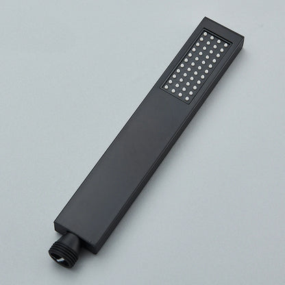 Pommeau de douche noir brosse, colonne de douche