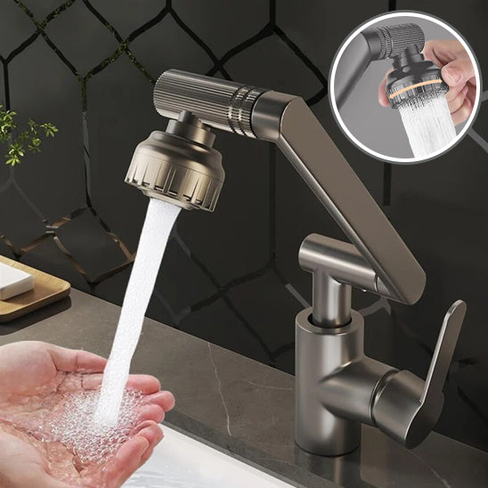 Robinet cuisine | Bras Mécanique Rotatif Universel pour cuisine –Double Mode Eau Chaude/Froide