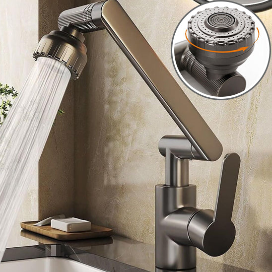 Robinet cuisine | Bras Mécanique Rotatif Universel pour cuisine –Double Mode Eau Chaude/Froide