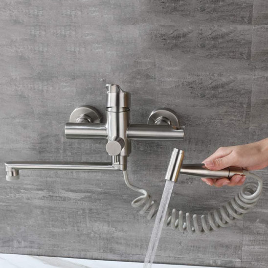 Robinet de cuisine |Mitigeur mural avec douchette en acier inoxydable