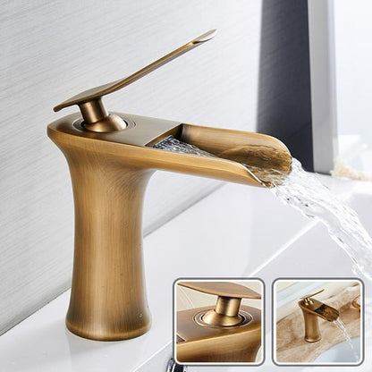 Robinet salle de bain |Cascade Robinet à poignée unique