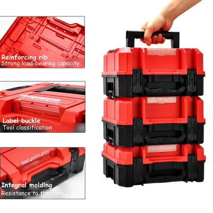 Caisse a outils  |L'empilable portable – mallette multifonctionnelle de grande capacité à double couche