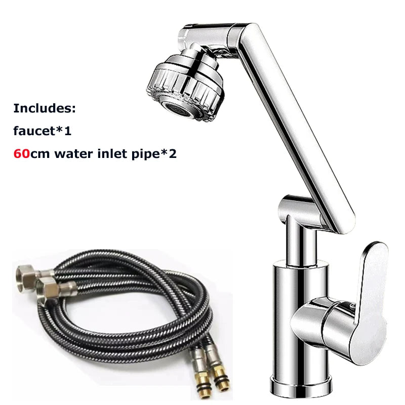 Robinet cuisine | Bras Mécanique Rotatif Universel pour cuisine –Double Mode Eau Chaude/Froide