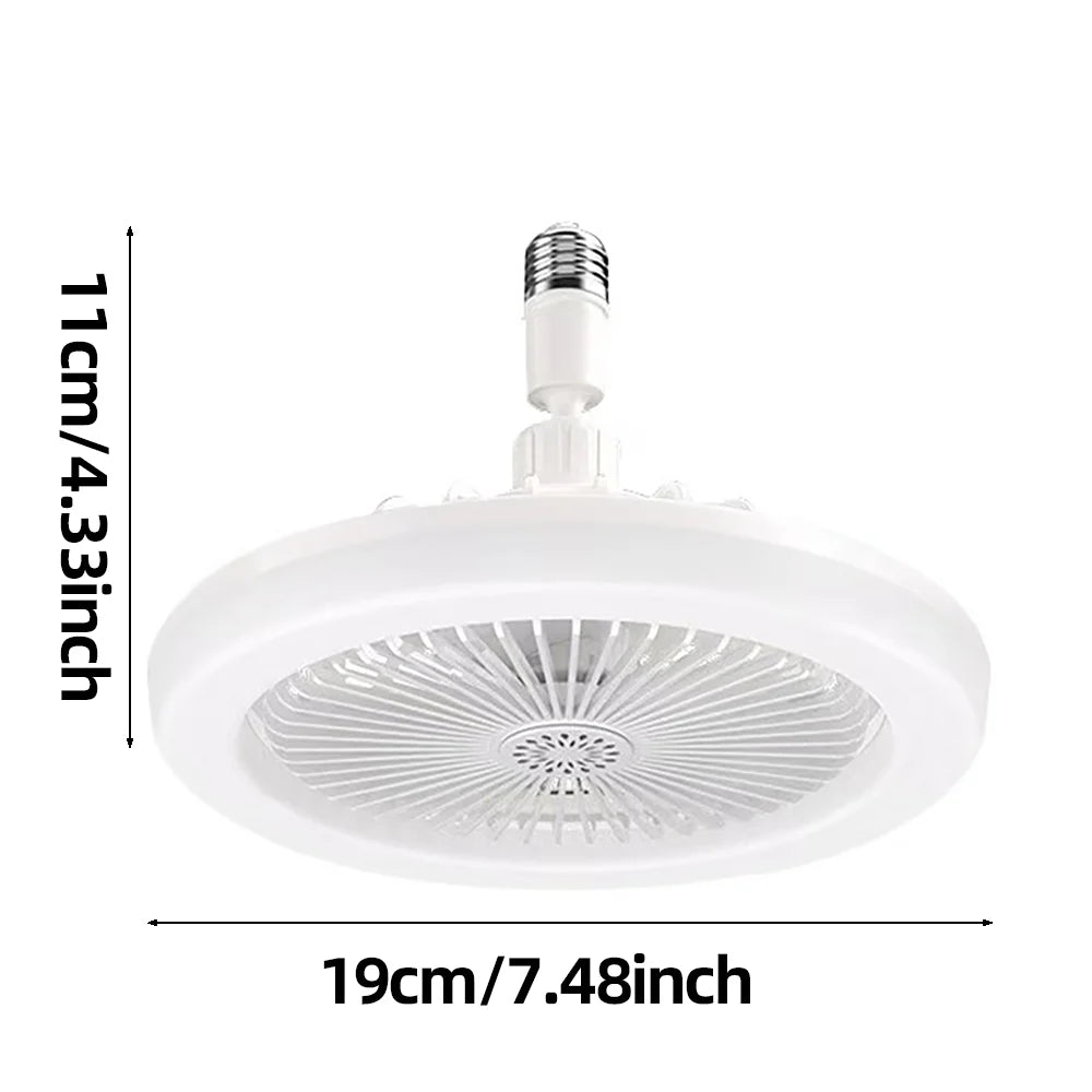Ventilateur de Plafond LED Télécommandé 2-en-1 anti-canicule| Silencieux & Économe
