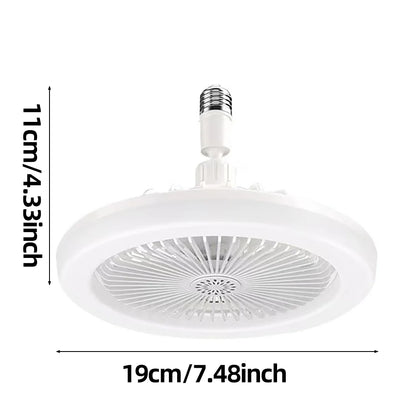 Ventilateur de Plafond LED Télécommandé 2-en-1 anti-canicule| Silencieux & Économe