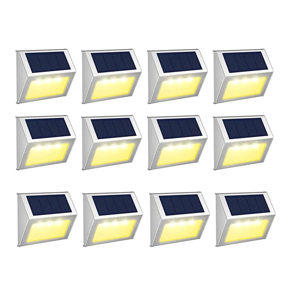 Lampe solaire exterieur |ÉcoLux ™ – Lampes Solaires Inox Étanches pour Escaliers & Jardins - Éclairage Écologique et Durable