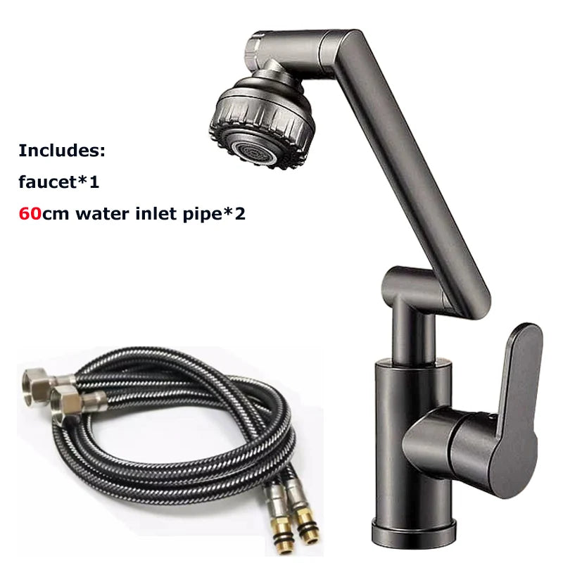Robinet cuisine | Bras Mécanique Rotatif Universel pour cuisine –Double Mode Eau Chaude/Froide
