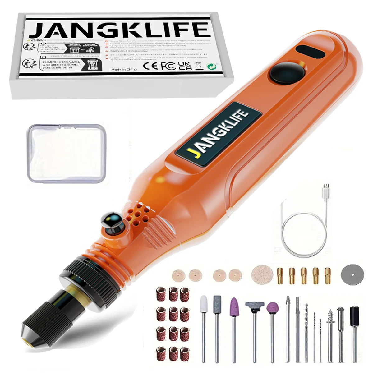 Mini-Perceuse-kit-ponceuse-scie-circulaire-Bricolage-orange