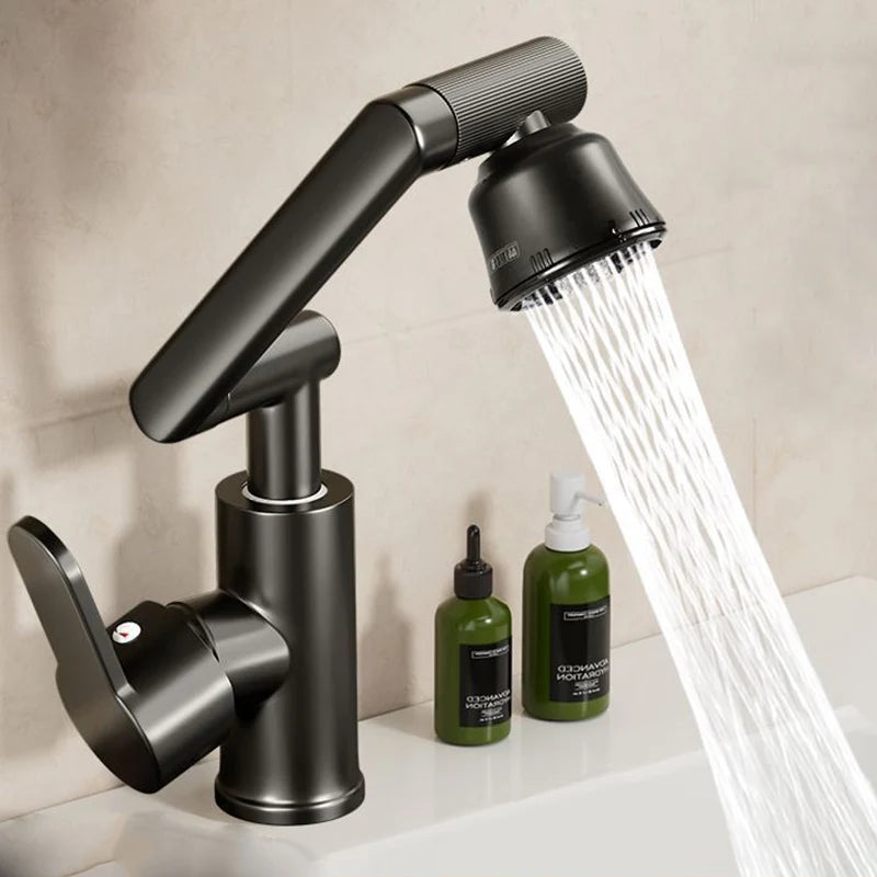 Robinet cuisine | Bras Mécanique Rotatif Universel pour cuisine –Double Mode Eau Chaude/Froide