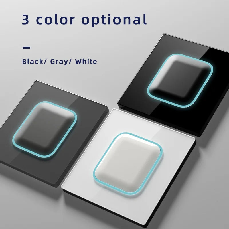 Interrupteur | Design PremiumTempered Glass Panel 1 2 3 4