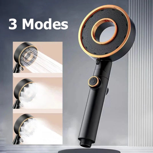 Pommeau de douche haute pression, 3 modes, pommeau de douche réglable, économie d'eau, arrêt à une touche, buse de pulvérisation d'eau, accessoires de maison