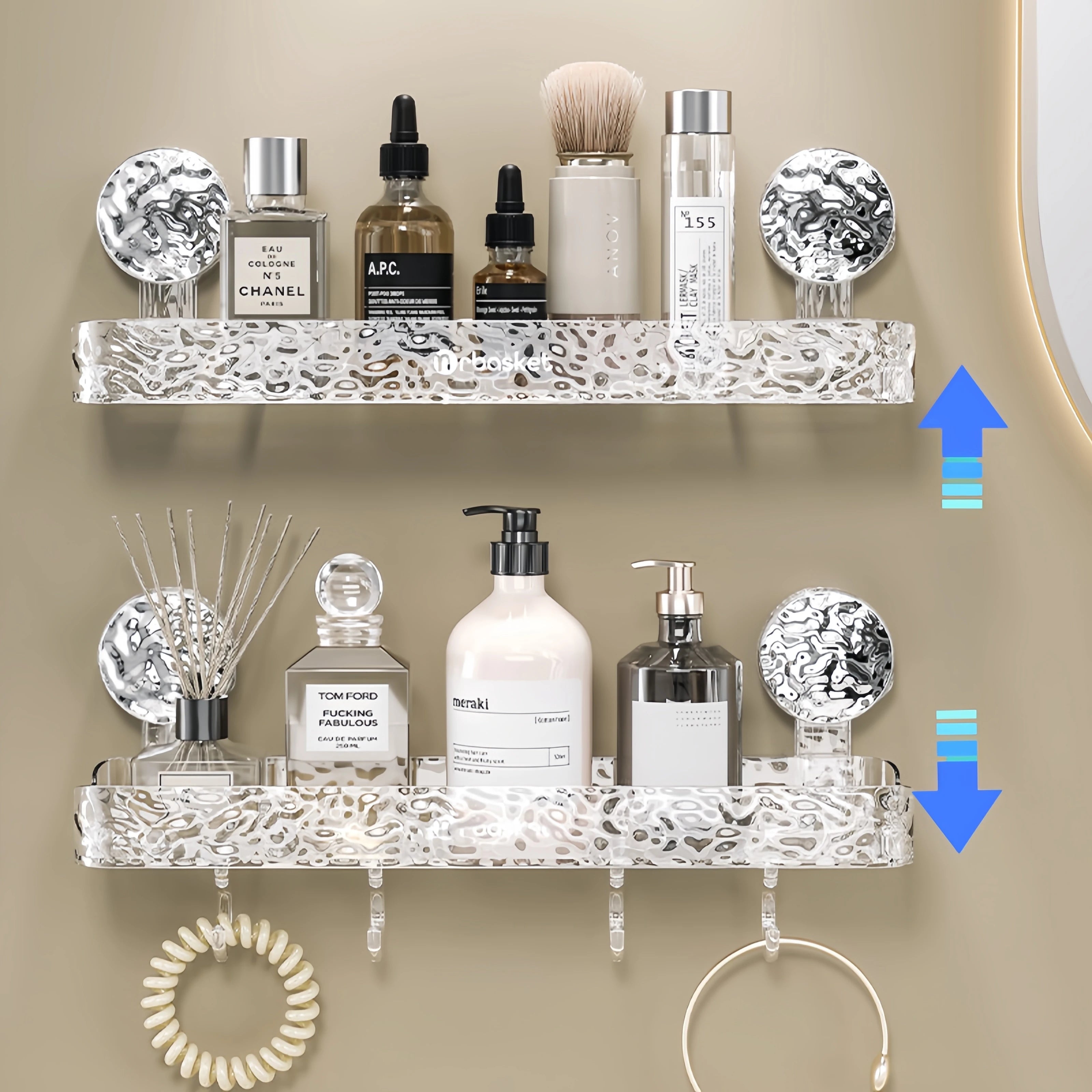 étagère |étagère  sans perçage -Rangement instantané, sans outil ni perçage ! 🛁