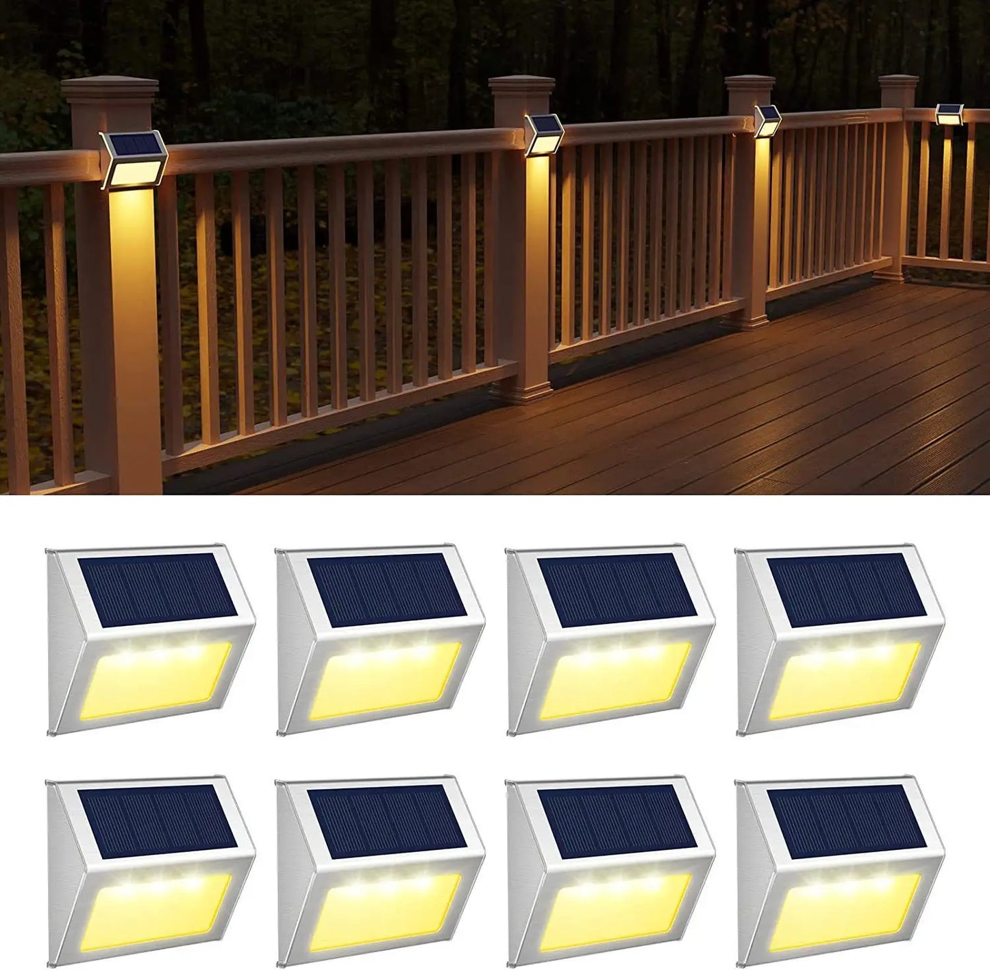 Lampe solaire exterieur |ÉcoLux ™ – Lampes Solaires Inox Étanches pour Escaliers & Jardins - Éclairage Écologique et Durable