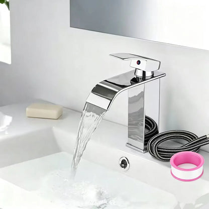 Robinet Cascade Noir Mat en Acier Inoxydable