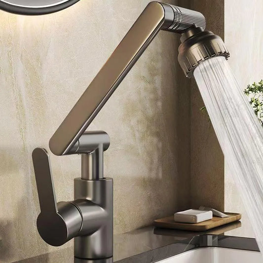 Robinet cuisine | Bras Mécanique Rotatif Universel pour cuisine –Double Mode Eau Chaude/Froide