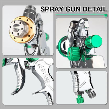 Pistolet peinture | Pistolet pulvérisation  Peinture HVLP Professionne Précision – Buses 1.4 / 1.7 / 2.0 / 2.5 mm