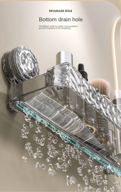 Etagere salle de bain | LunaFix-Ventouse de salle de bain support de rangement  sans poinçonnage
