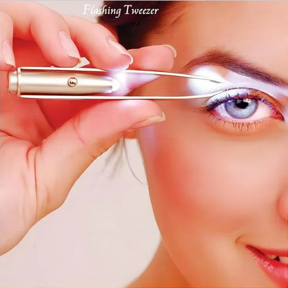 Pince à épiler| Pince à sourcils LED en acier inoxydable : Précision Ultime, Éclairage Parfait !
