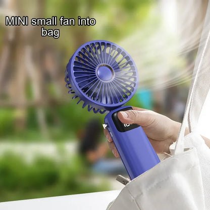 Mini ventilateur portable  | Ventilateur USB portable à main –Pliable , à suspendre autour du cou- Affichage numérique LED,