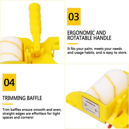 Rouleau peinture |Kit Rouleau et Pinceaux Multifonctions – Pour Peindre, Décorer et Rénover Comme un Pro !