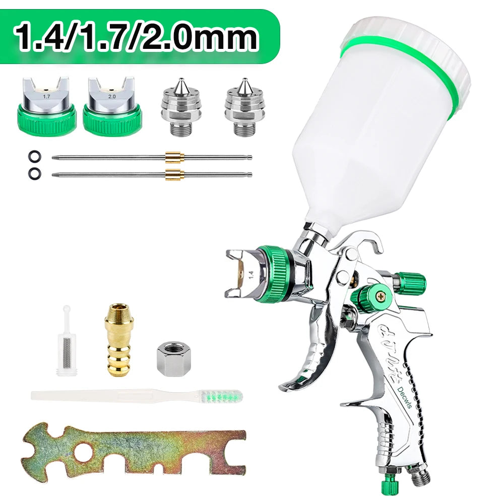 Pistolet peinture | Pistolet pulvérisation  Peinture HVLP Professionne Précision – Buses 1.4 / 1.7 / 2.0 / 2.5 mm
