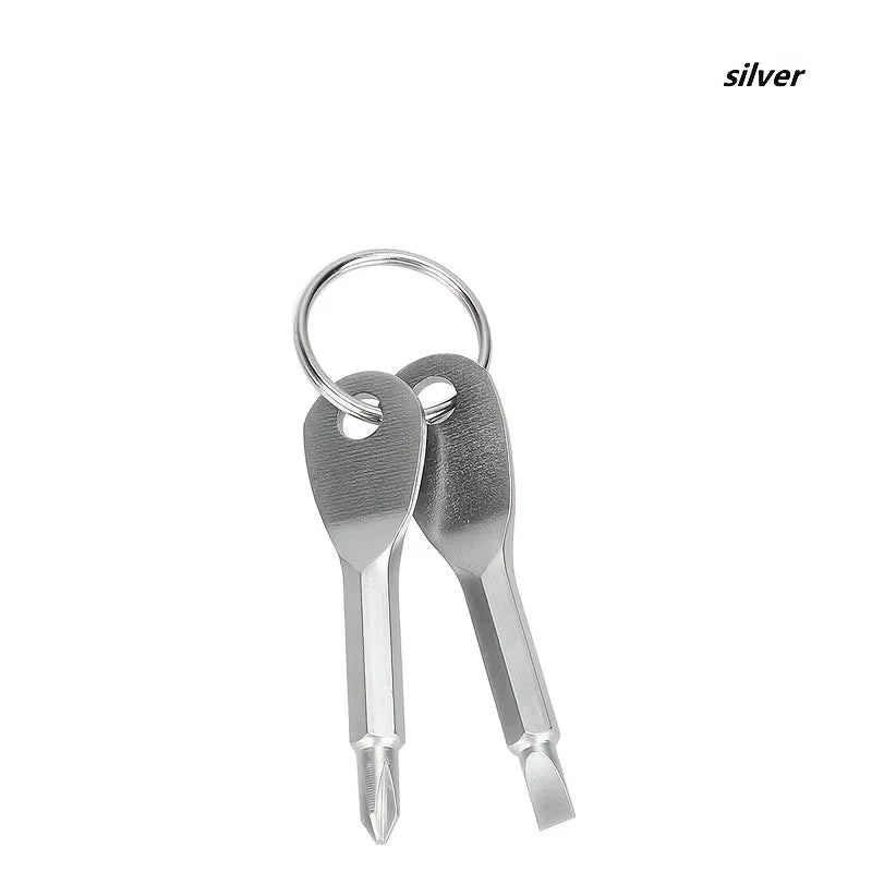 Mini Tournevis Porte-clés EDC (2 Pcs) | Outil de Poche Portable