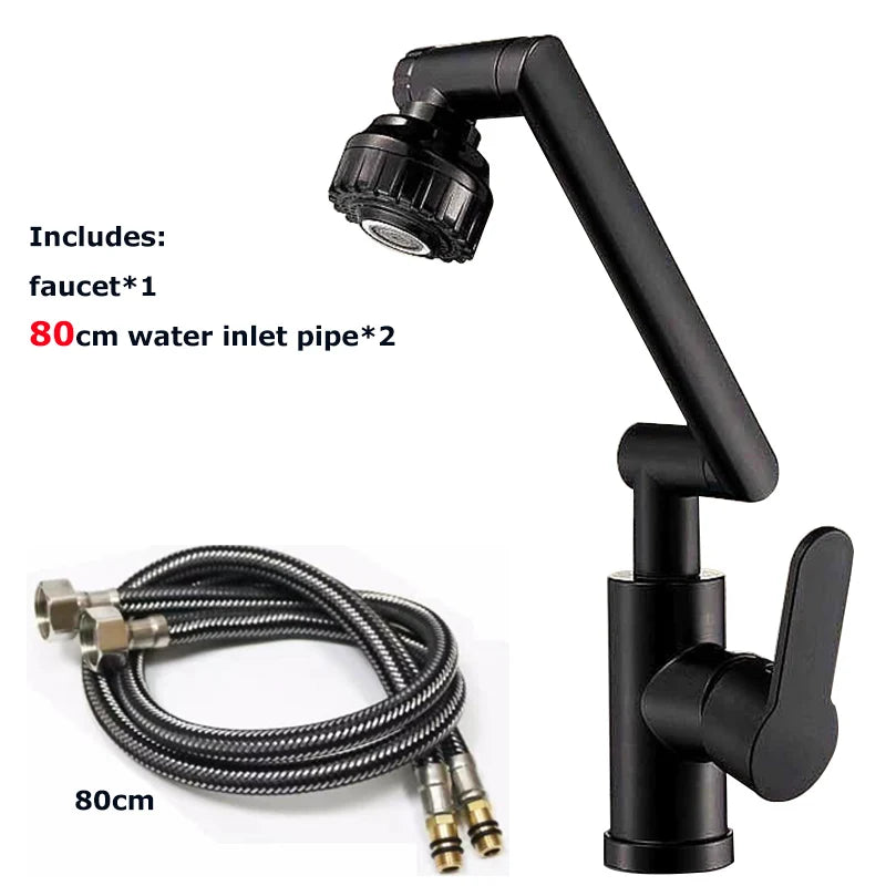 Robinet cuisine | Bras Mécanique Rotatif Universel pour cuisine –Double Mode Eau Chaude/Froide