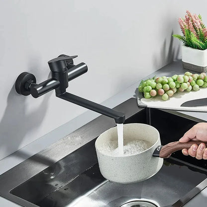 Robinet de cuisine |Mitigeur mural avec douchette en acier inoxydable