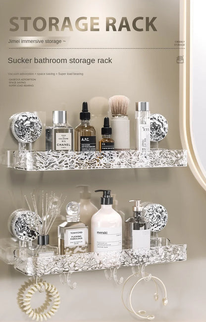 Etagere salle de bain | LunaFix-Ventouse de salle de bain support de rangement  sans poinçonnage
