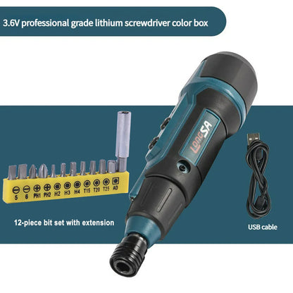 Tournevis électrique sans fil 3,6 V – 2 Nm – Rechargeable