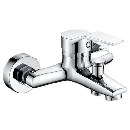 Mitigeur douche | Mitigeur Mural Salle de Bain Chromé – Double Sortie Eau Chaude/Froide