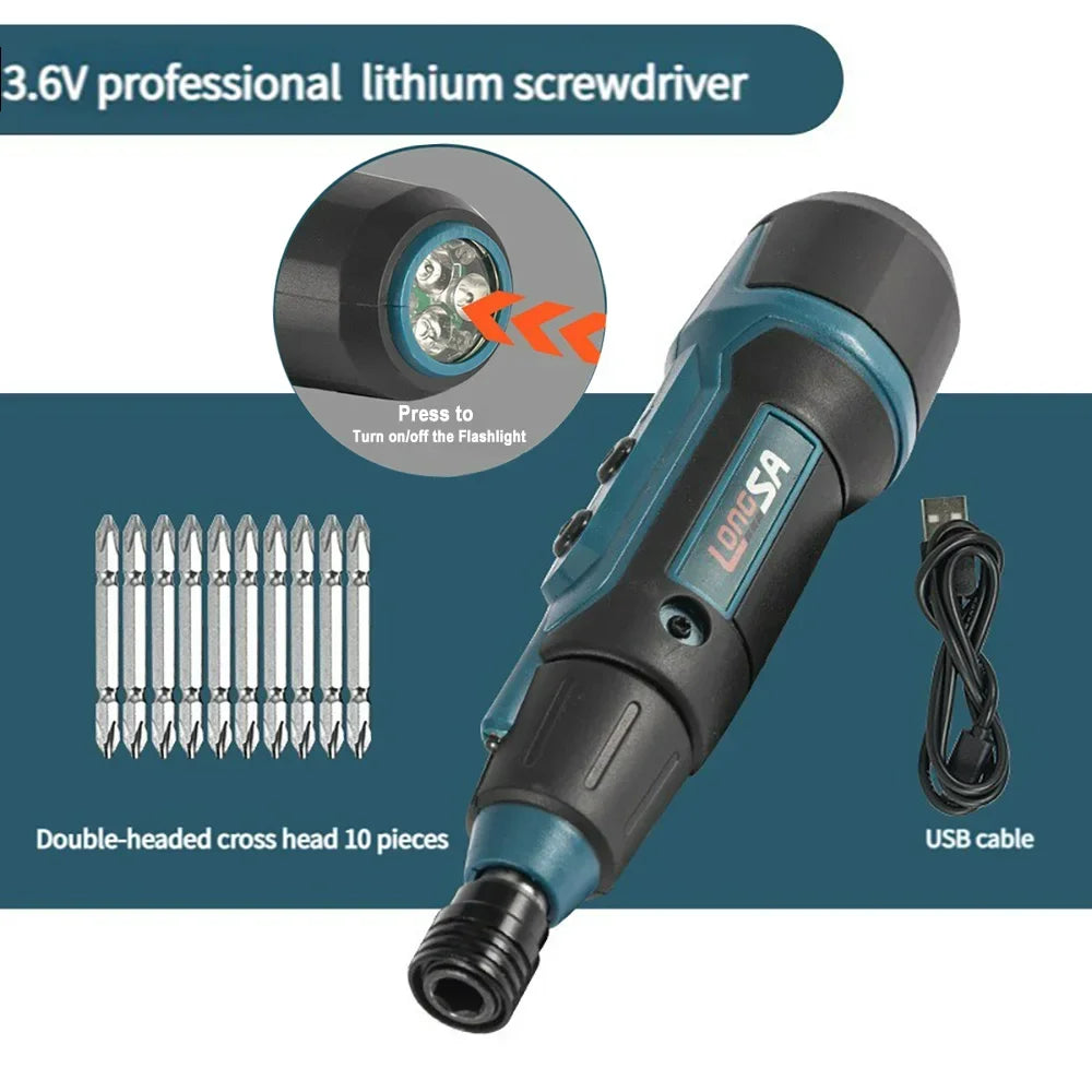 Tournevis électrique sans fil 3,6 V – 2 Nm – Rechargeable
