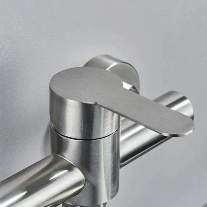Robinet de cuisine |Mitigeur mural avec douchette en acier inoxydable