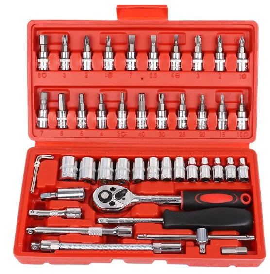 Caisse à outils - professionnelle complète rouge 