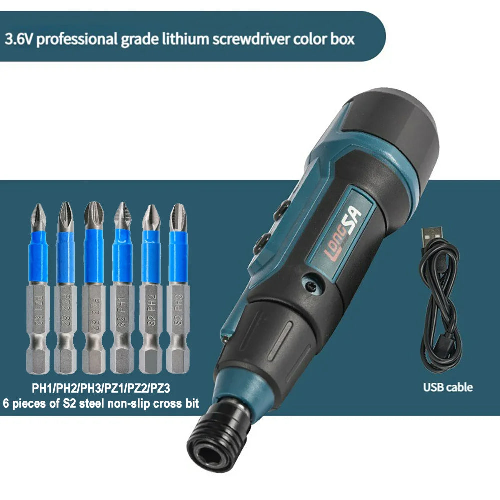 Tournevis électrique sans fil 3,6 V – 2 Nm – Rechargeable