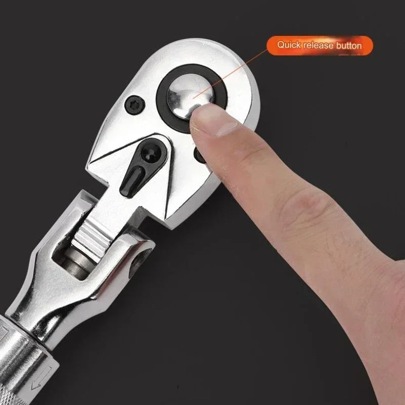 clé à cliquet |Protorq- rétractable 72 dents en acier carbone – Tailles 1/4, 1/2, 3/8 – Clé multifonction automatique avec libération rapide