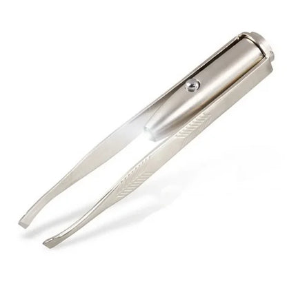 Pince à épiler| Pince à sourcils LED en acier inoxydable : Précision Ultime, Éclairage Parfait !