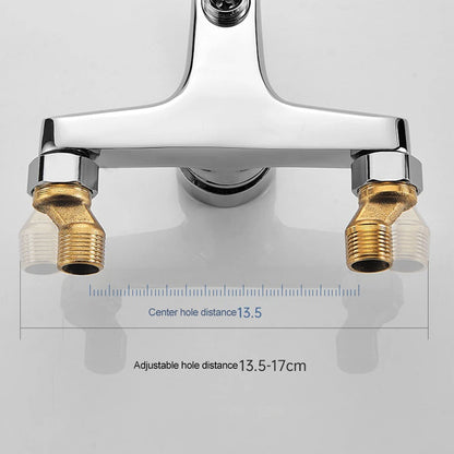 Mitigeur douche | Mitigeur Mural Salle de Bain Chromé – Double Sortie Eau Chaude/Froide