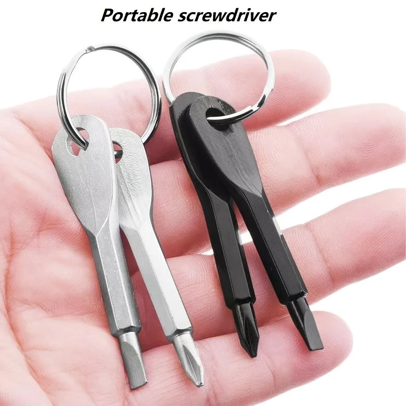 Mini Tournevis Porte-clés EDC (2 Pcs) | Outil de Poche Portable