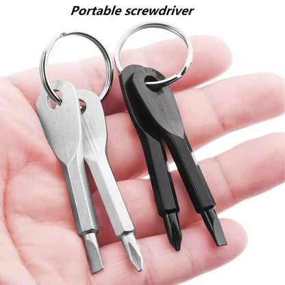 Mini Tournevis Porte-clés EDC (2 Pcs) | Outil de Poche Portable