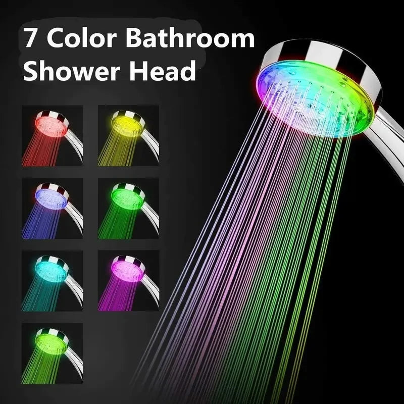 Pommeau de douche |Douchette LED 7 couleurs changeantes – Ambiance & Économie