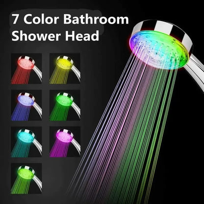 Pommeau de douche |Douchette LED 7 couleurs changeantes – Ambiance & Économie