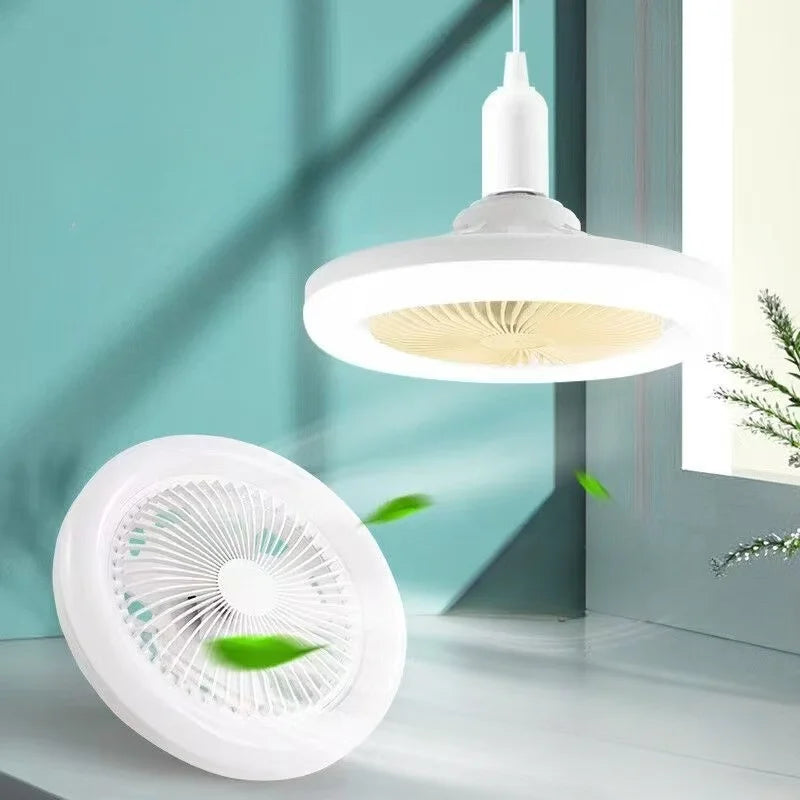 Ventilateur de Plafond LED Télécommandé 2-en-1 anti-canicule| Silencieux & Économe