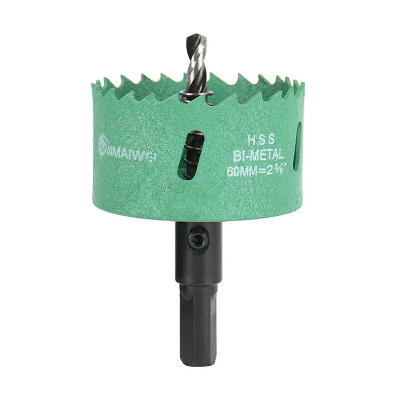 Scie cloche verte 16mm 200mm bimetal haute qualite bois tuyaux pvc