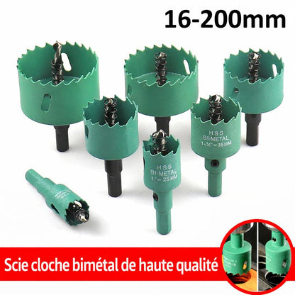 Scie cloche vertes 16mm 200mm bimetals haute qualite bois tuyau pvc