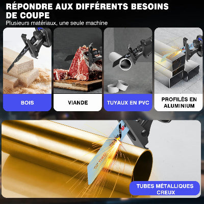 Scie sabre scie la viande , tuyaux pvc, bois, plastic, metal, tube metallique